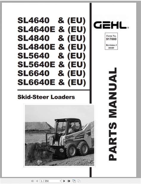 gehl 4840 skid steer parts manual|4840e.